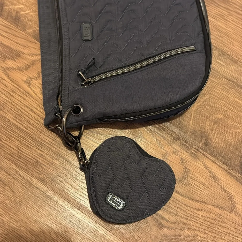 Charcoal grey Lug purse - Picture 3 of 6